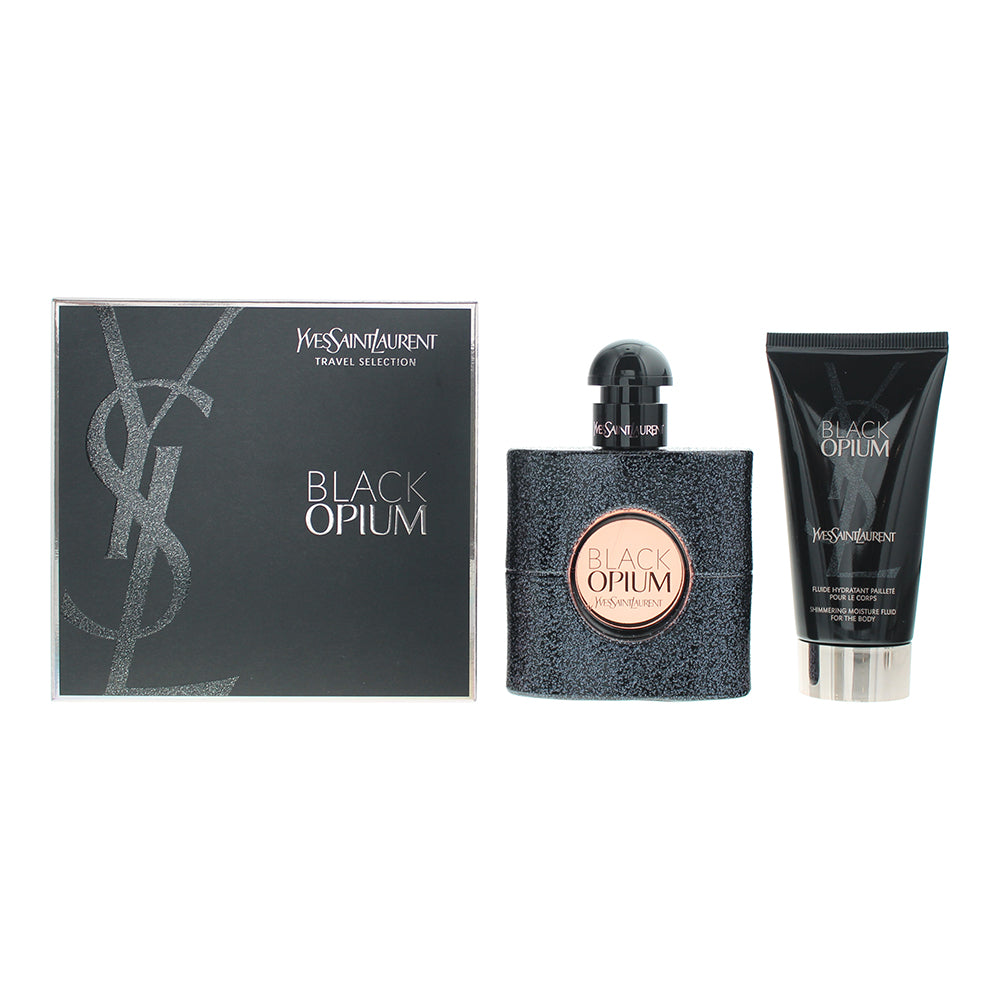 Yves Saint Laurent Black Opium 2 Piece Gift Set Eau de Parfum 50ml Body Lotion 50ml