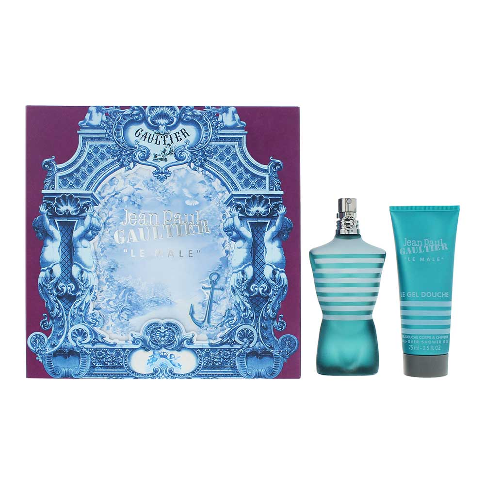 Jean Paul Gaultier Le Male 2 Piece Gift Set Eau de Toilette 75ml Shower Gel 75ml