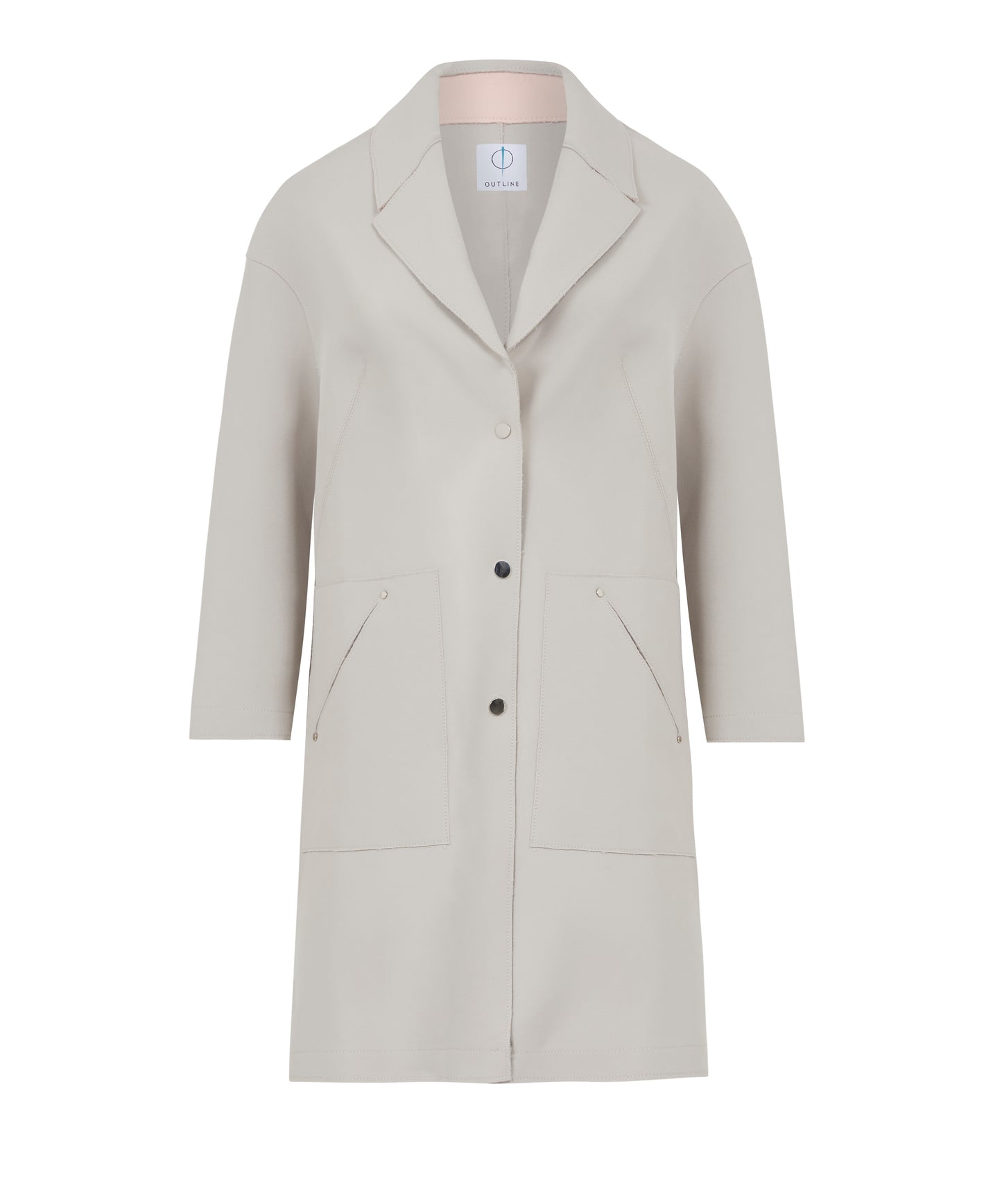Outline London Womens Columbia Coat in Pebble