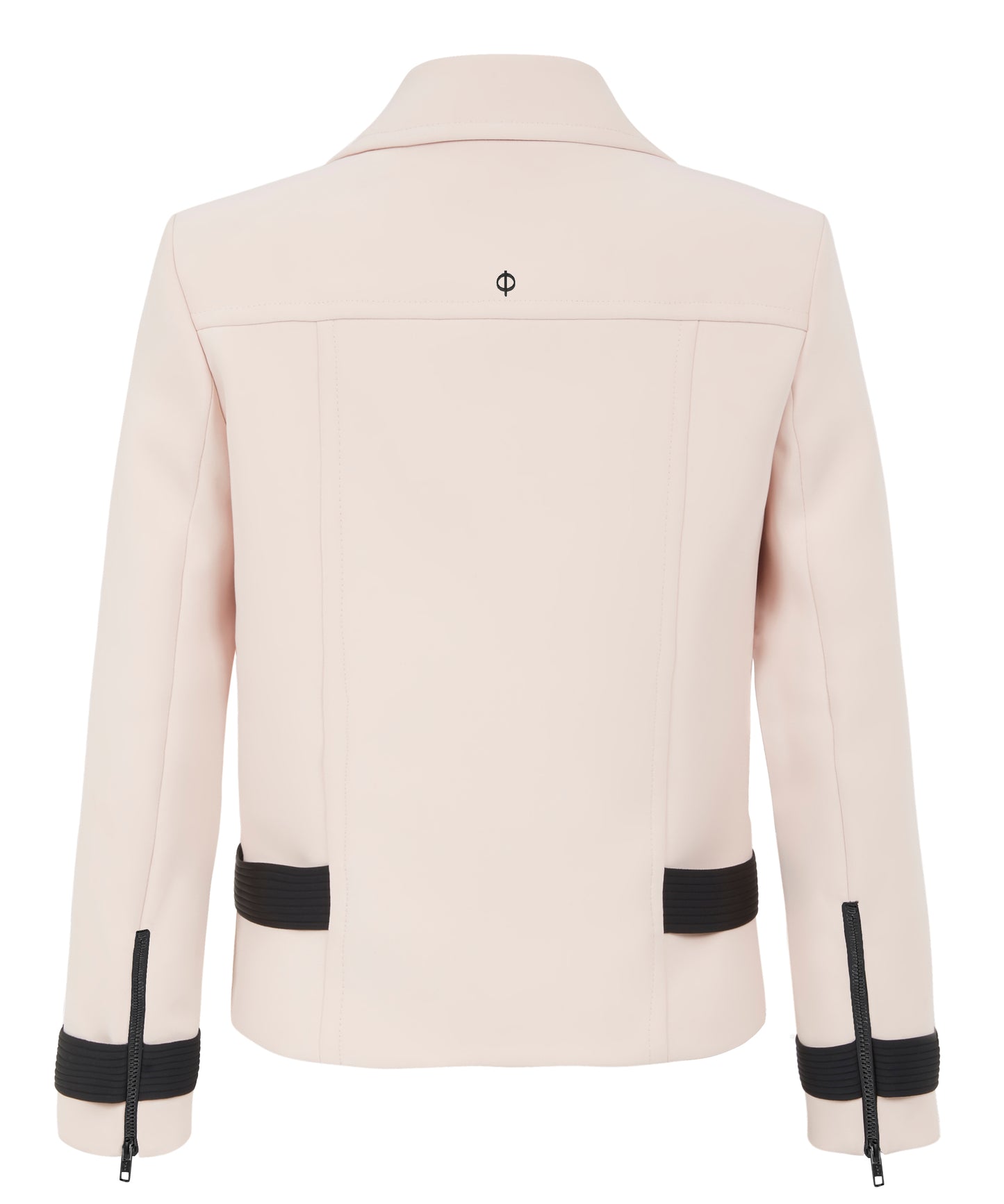Outline London Womens Fleet Biker Jacket in Blush