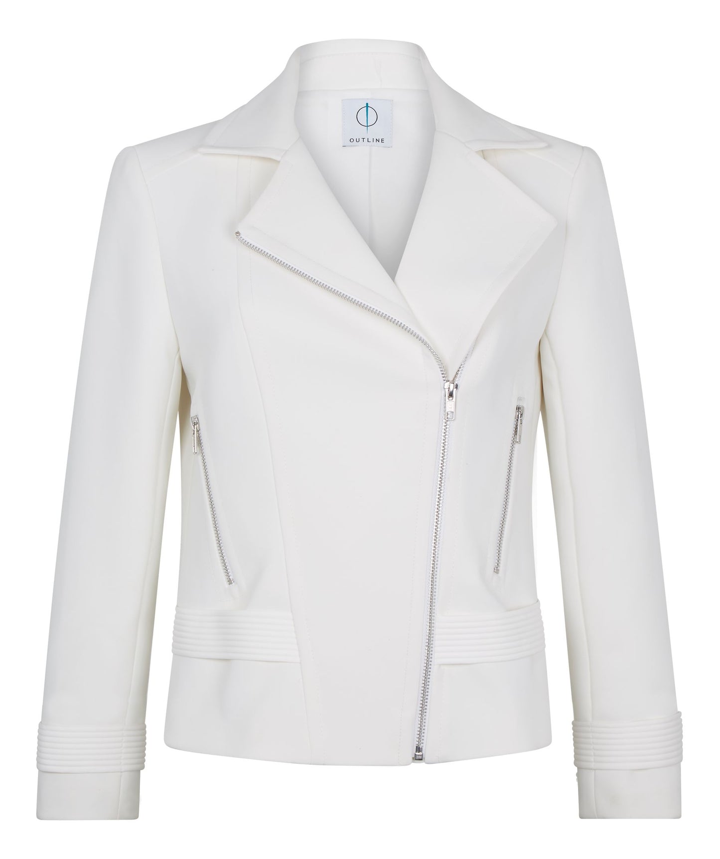 Copy of Outline London Womens Fleet Biker Jacket in Ivory