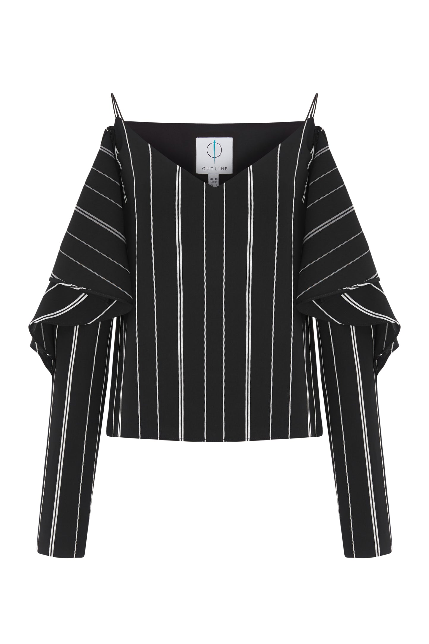 Outline London Womens Heat Top in Black and White