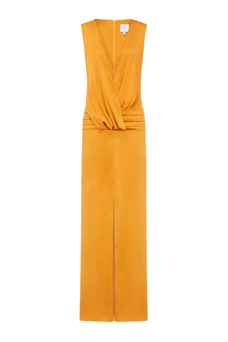 Outline London Womens Kenrick Dress in Yellow