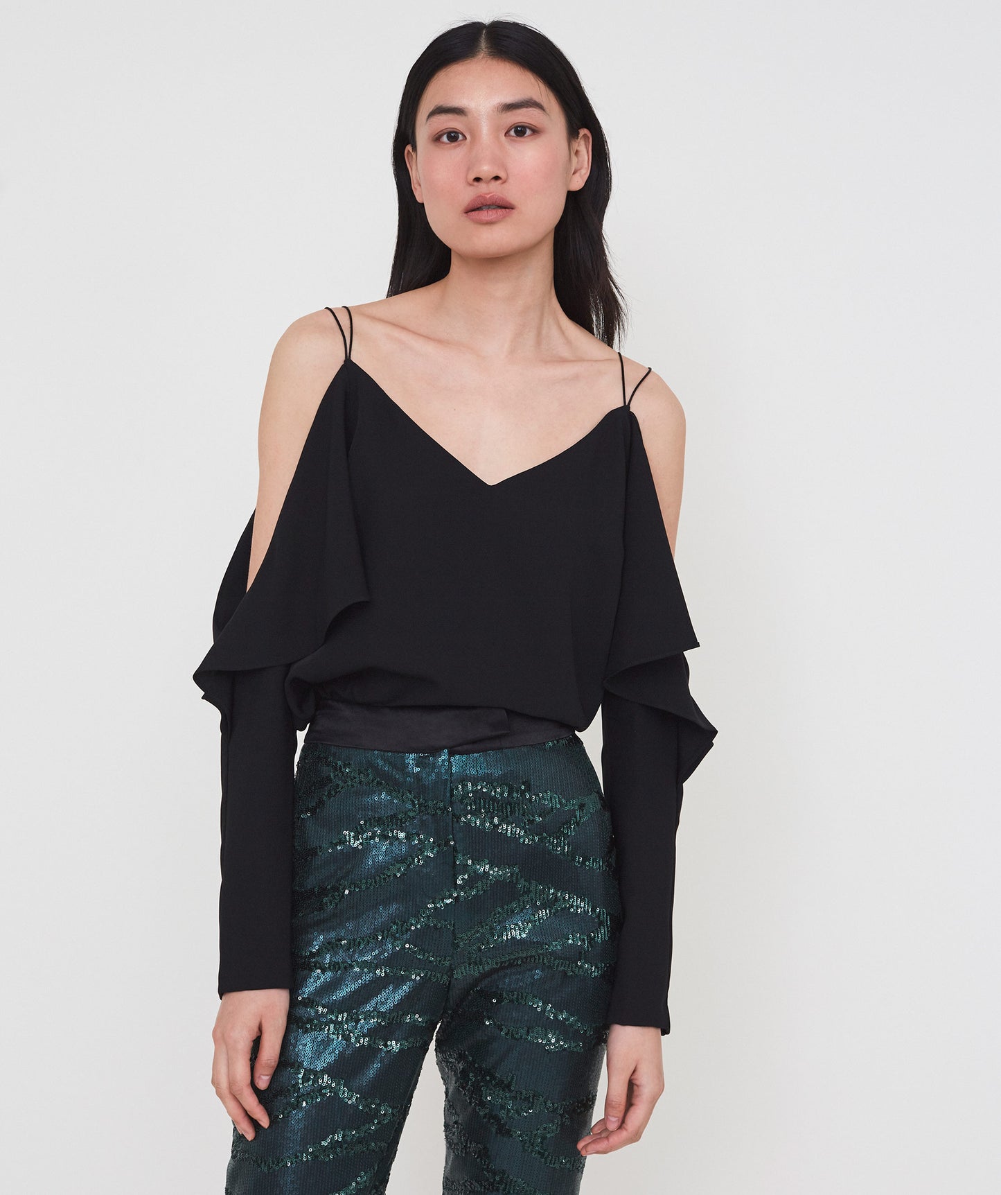 Outline London Womens The Lennox Trousers in Green
