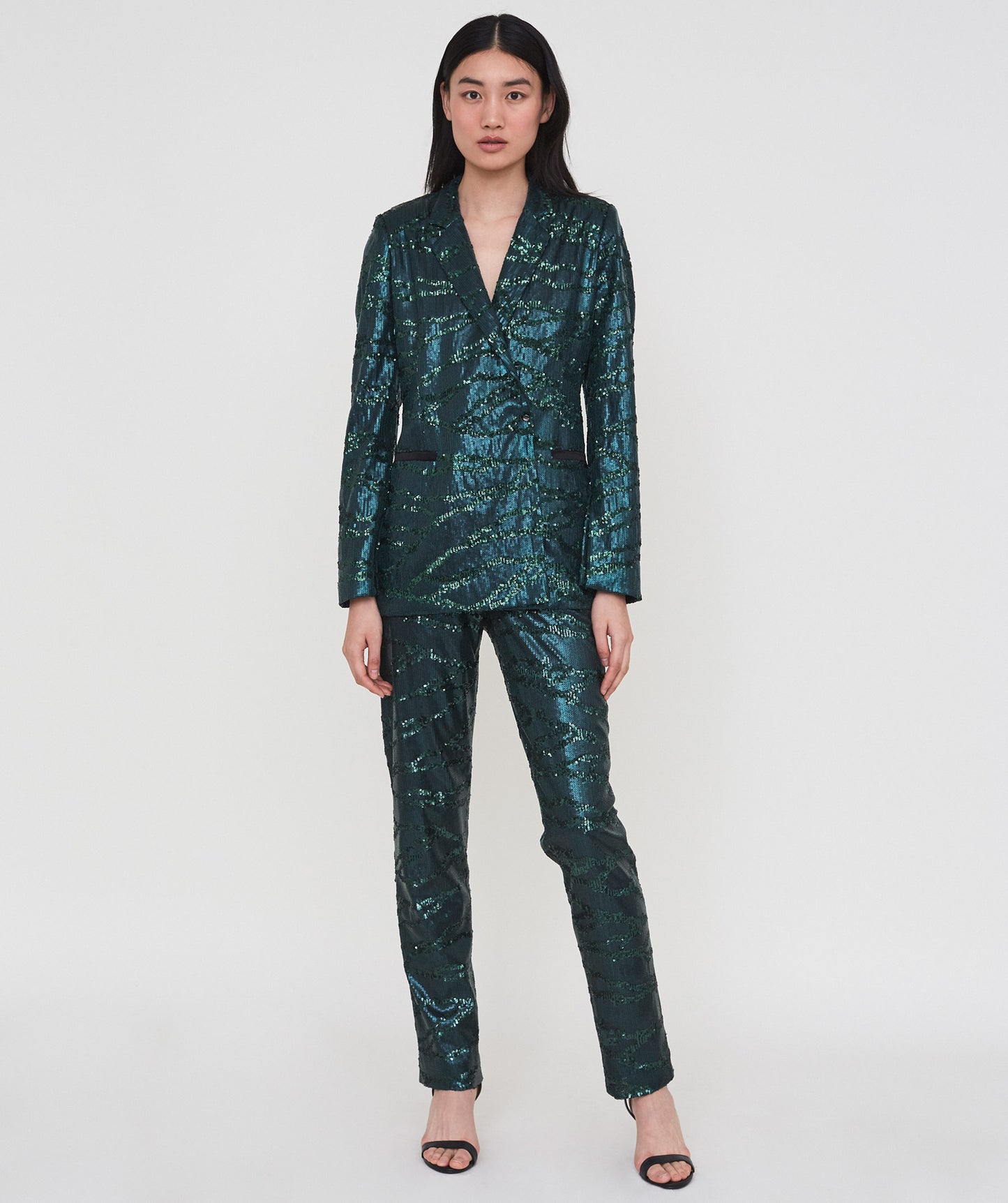 Outline London Womens The Lennox Trousers in Green