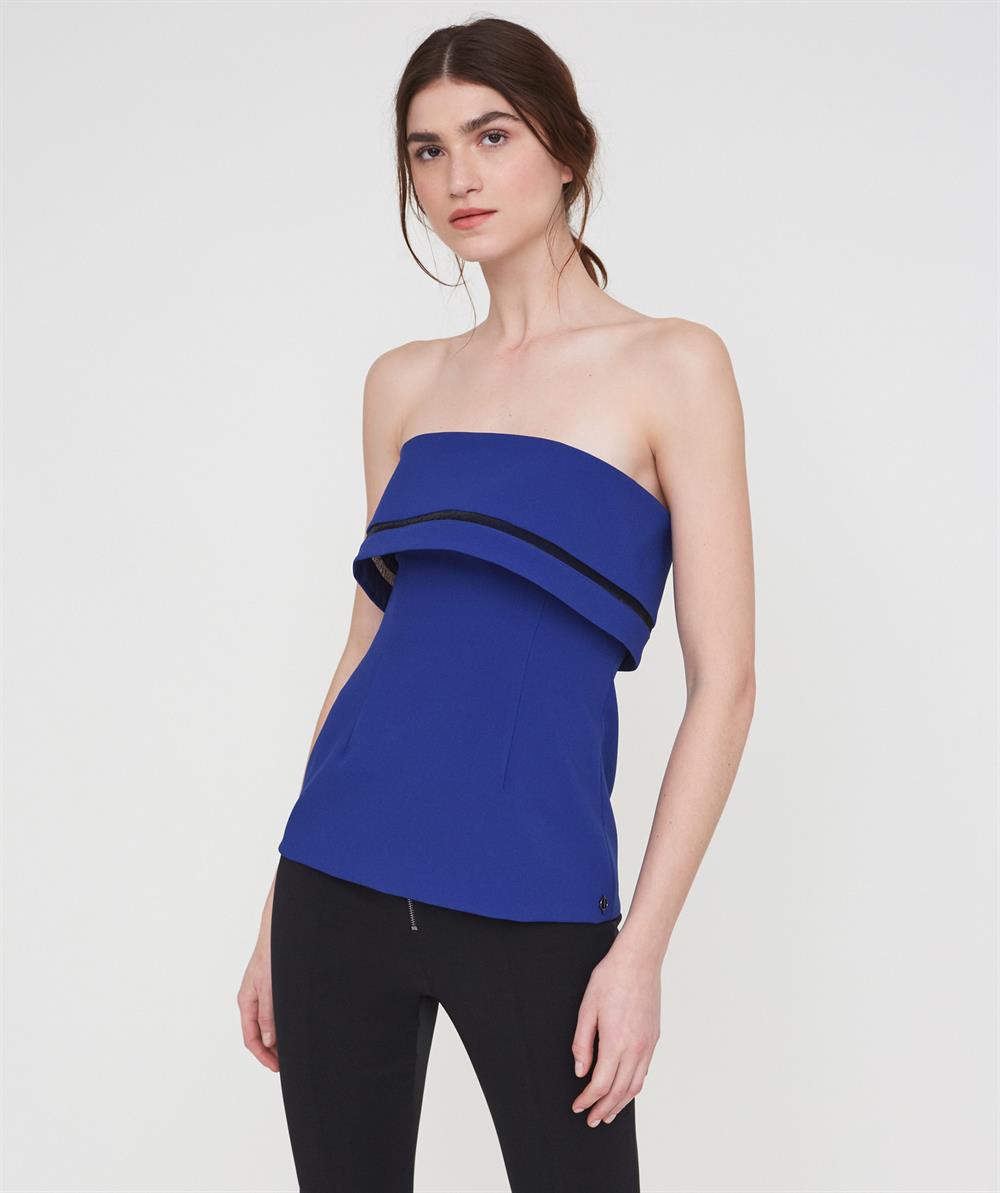 Womens Outline London The Myers Top in Blue