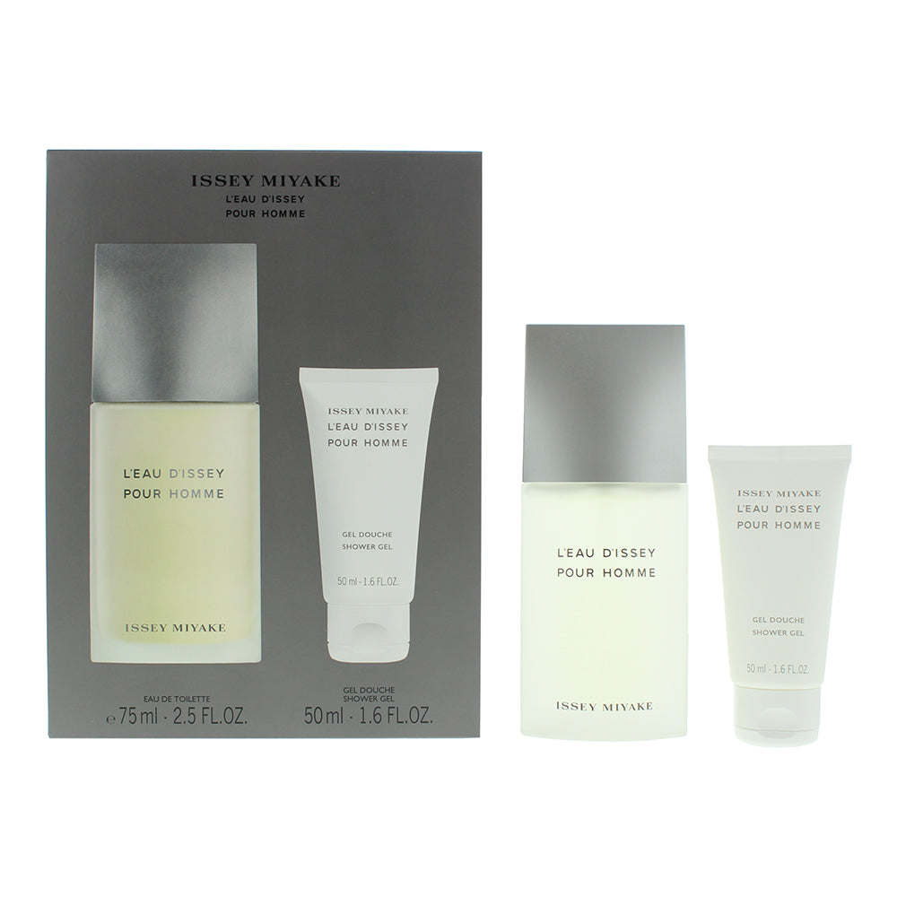 Issey Miyake L'Eau D'Issey Pour Homme 2 Piece Gift Set Eau de Toilette 75ml Shower Gel 50ml