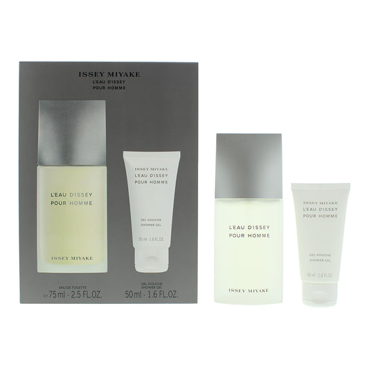 Issey Miyake L'Eau D'Issey Pour Homme 2 Piece Gift Set Eau de Toilette 75ml Shower Gel 50ml