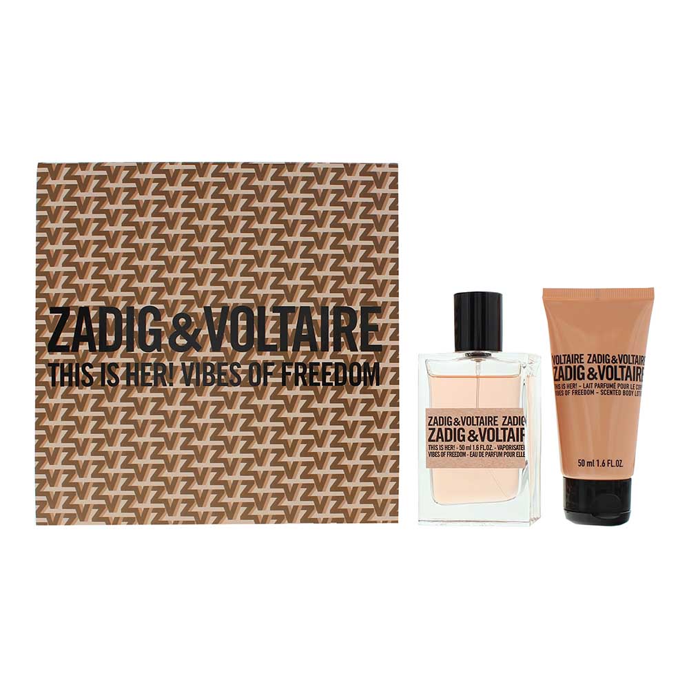 Zadig & Voltaire This Is Her! Vibes Of Freedom 2 Piece Gift Set Eau de Parfum 50ml Body Lotion 50ml