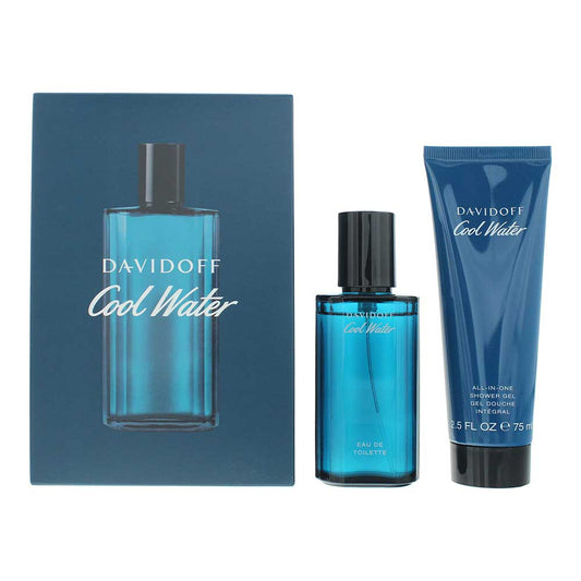 Davidoff Cool Water For Him 2 Piece Gift Set Eau de Toilette 40ml Shower Gel 75ml