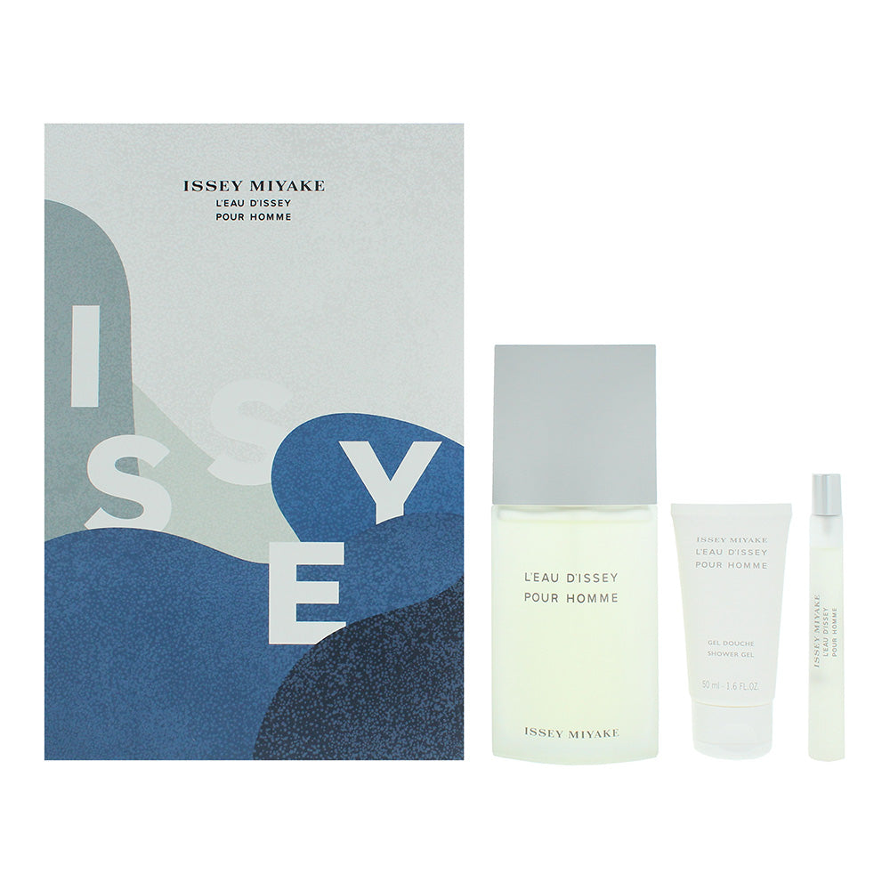 Issey Miyake L'Eau D'Issey Pour Homme 3 Piece Gift Set Eau de Toilette 125ml Eau de Toilette 10ml Shower Gel 50ml