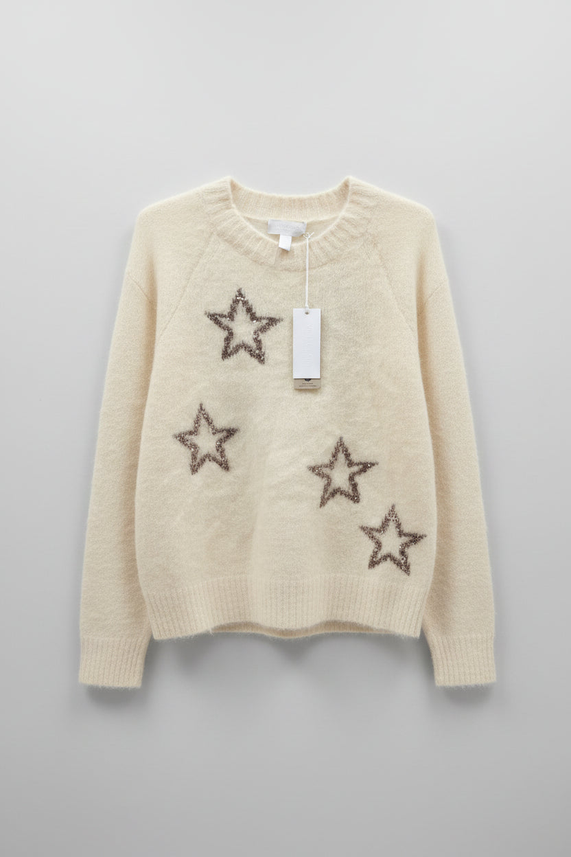 The White Company Fluffy Star Jumper with Alpaca