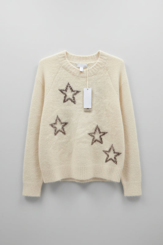 The White Company Fluffy Star Jumper with Alpaca