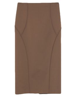 Patrizia Pepe Midi Skirt in Khaki — Size L | BNWT