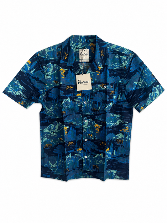 Men’s Penfield short sleeved shirt in blues