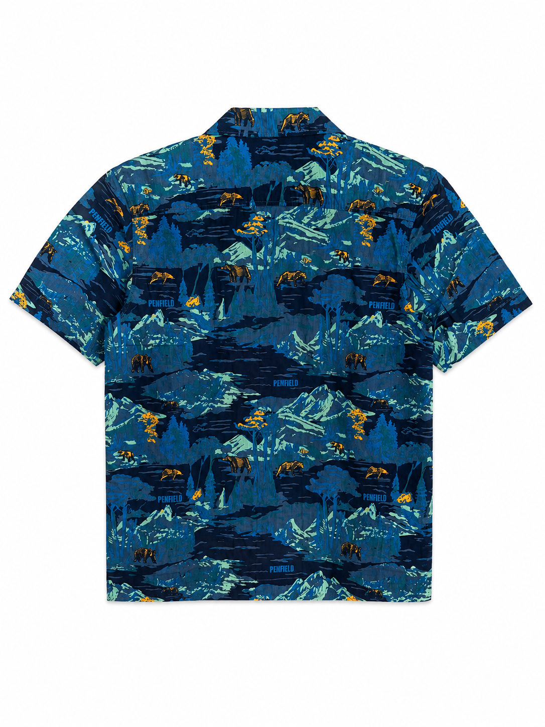 Men’s Penfield short sleeved shirt in blues