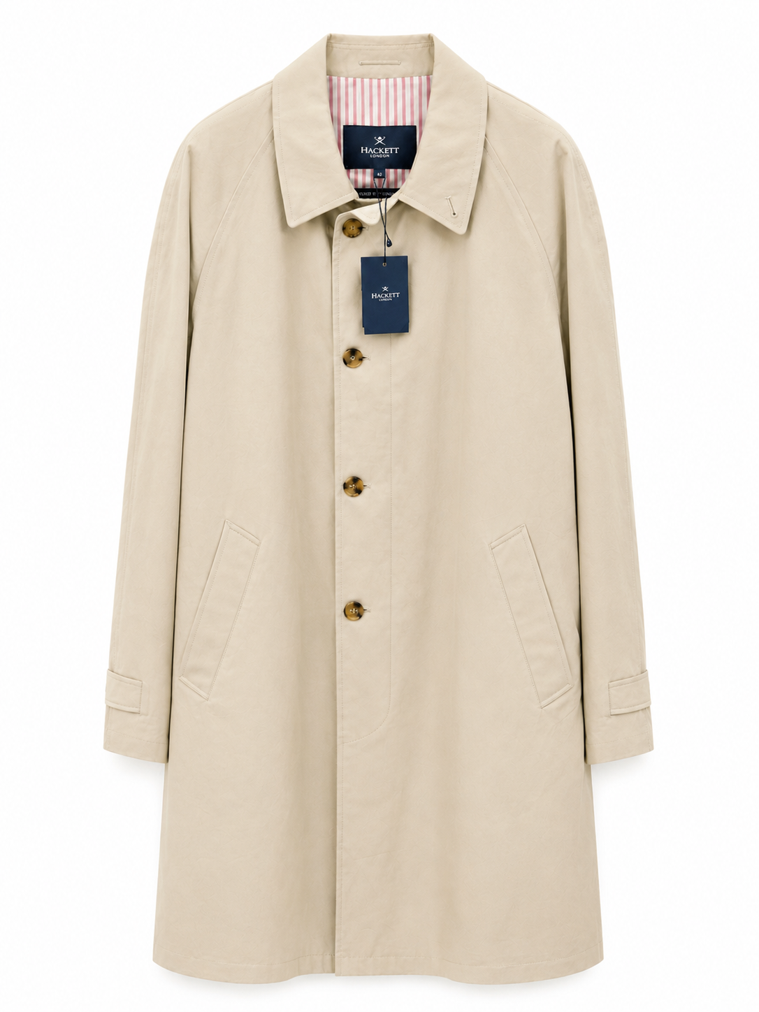 Mens Hackett London Mac Coat 42R in beige